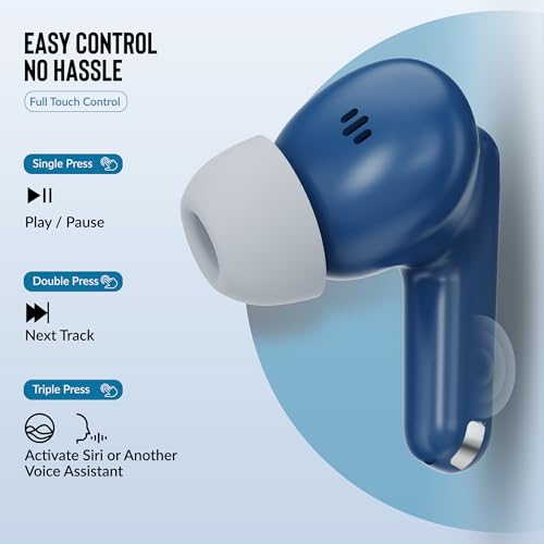 Image of AROMA TWS6 Sync V5.4 Upto 55Hr Playtime*, ENC, Dual Paring, Fast Charging, Heavy Bass Bluetooth
