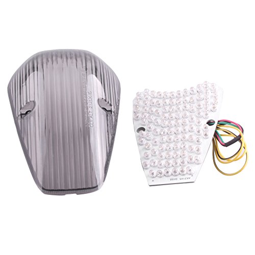 Mallofusa Motorcycle Integrated Taillight LED Brake Tail Light Compatible for HONDA VTX 1300 1800 CUSTOM 2002-2020 Smoke Lens