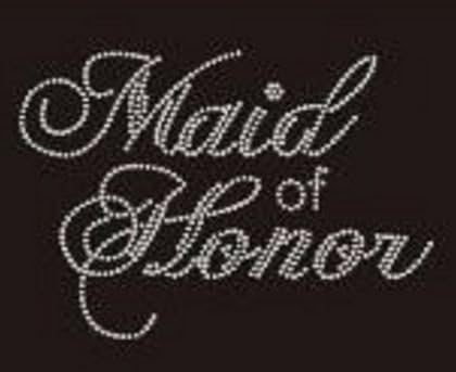 Maid of Honor Rhinestone Iron on Transfer