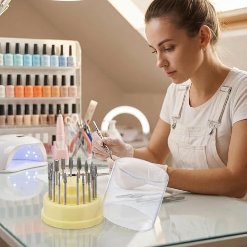 Estuche para brocas de taladro de uñas, organizador 48 agujeros miniatura 3