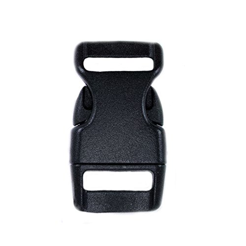 Paracord Planet Brand Contoured Side Release Black Buckle – Multiple Size and Quantity (5/8 Inch, 50 Pack)