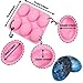 BAKER DEPOT Silicone Mold for Handmade Soap 6 Cavity Oval Shape Fat Bath Bombs Pink Color，Set of 2