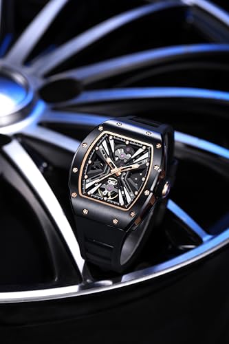 Image of ALIX AL2929 Skeleton Dial Men's Stainless Steel Case Automatic Mechanical Wristwatches 30M Waterproof Watches