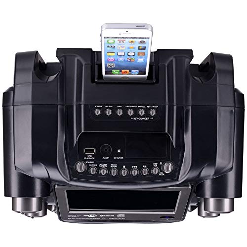 Karaoke USA GF920 Rechargeable Portable Bluetooth CDG-MP3G Karaoke Machine and PA System with 2 Microphones - Thumbnail 7