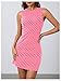 Verdusa Polka Dots Dress for Women Open Back Bodycon Backless Tank Mini Dress Pink X-Small