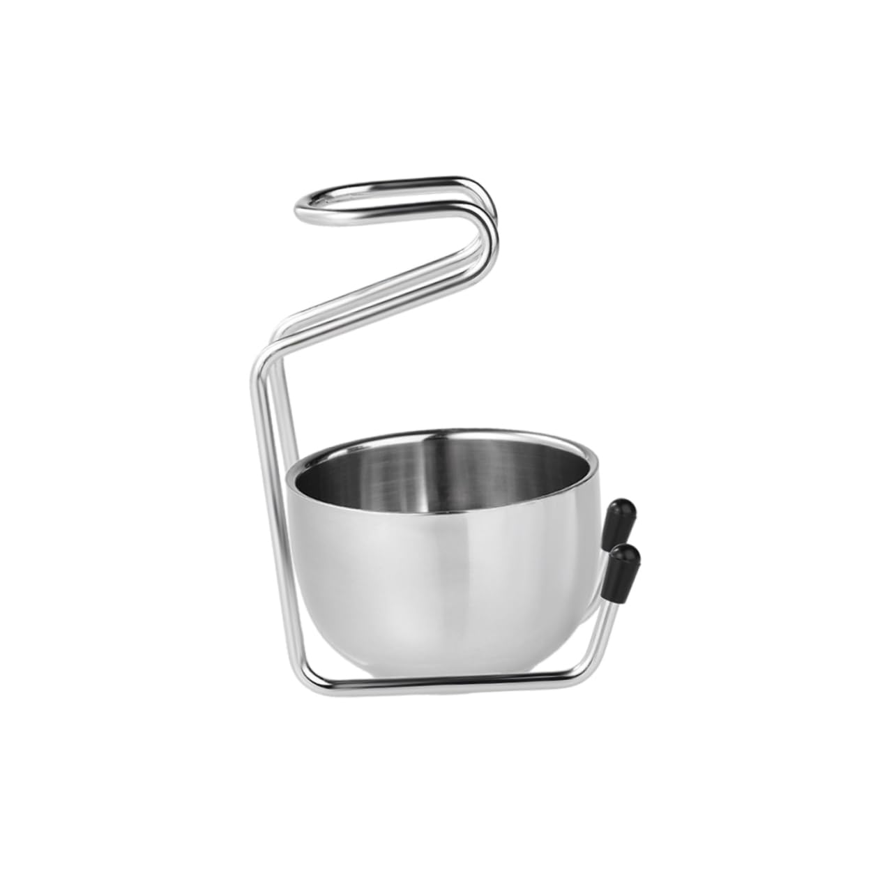 VALICLUD Stainless Steel Shaving Brush Holder Stand with Heavy Soap Bowl Durable Resistant Design for Safety Razors present for Boyfriends and