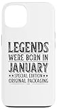 Einfache Installation Hülle für iPhone 13 Legenden wurden im Januar geboren - Geburtstag in Originalverpackung
