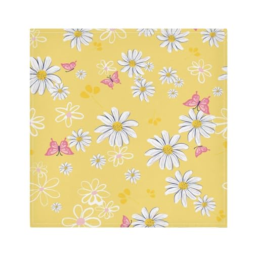 Servilletas de tela set de 6 50x50 cm poliéster floral miniatura 1