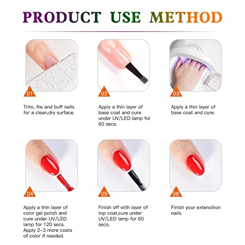 Gel Nail Polish Kit With Uv Light Starter Kit Professional 48W Nail Lamp Base Gel Top Coat, Soak Off Pastel Gel Polish Set Art Manicure Kit Nail Salon Diy Home Nail Art Decorations（8+3 Kit15-Glitter） #TOP5