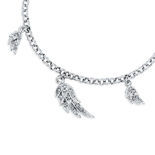 Berricle Angel Wings Fashion Charm Anklet Ankle Bracelet For Women, Silver-Tone #TOP1