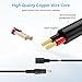PNGKNYOCN Short 4 Pin DIN Female to DC 5.5 X 2.5mm Male 18AWG Power Cable for CCTV Camera System Chargers Adapter