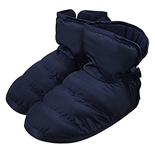 Qchomee Hausschuhe Unisex Hüttenschuhe Winterhausschuhe Warm Gefüttert Pantoffeln Stiefel Indoor Outdoor Daunenschuhe Anti-Skid Slippers Hüttenstiefel Winter Gummisohle Wärmeschuhe Cover