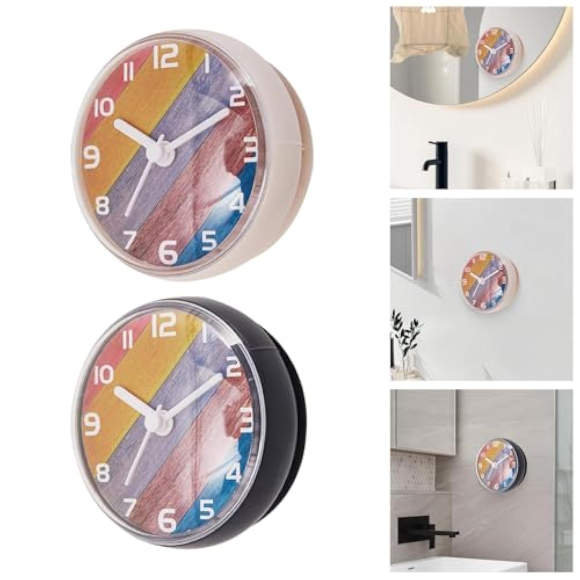 Small Digital Waterproof Bathroom Clock for Kitchen