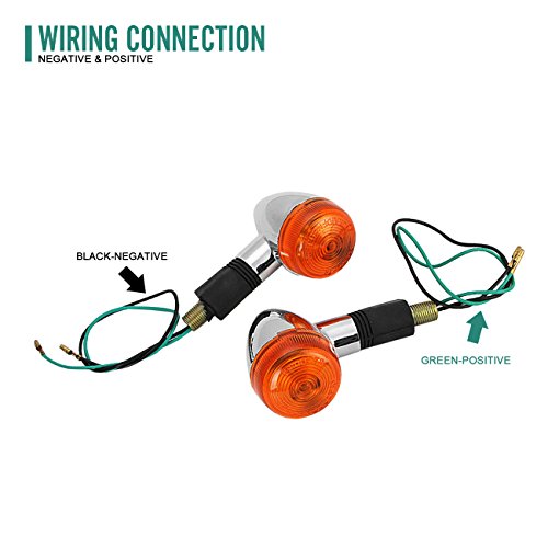 Innoglow Motorcycle Turn Signal Lights Chrome Bullet Front Rear Blinker Indicator Light Blubs For Harley Kawasaki Suzuki Yamaha Motorcycle Street Standard Custom Bike Cruiser Bobber Chopper (2 Pcs) #TOP2