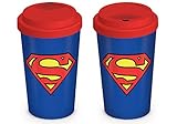 Tolle Geschenkidee Pyramid International DC Comics (Superman) Reisebecher, Keramik, Mehrfarbig, 9.5 x 9.5 x 15 cm