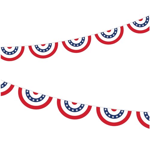 Patriotic Garland Decorations (2 Pack) - American...