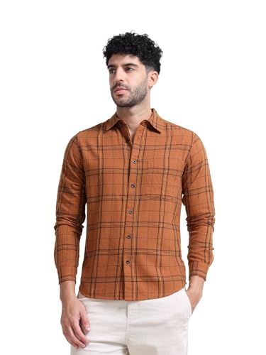 Image of GLORYBOYZ Men's Full Sleeve Checkered Casual Cotton Shirt S-2XL