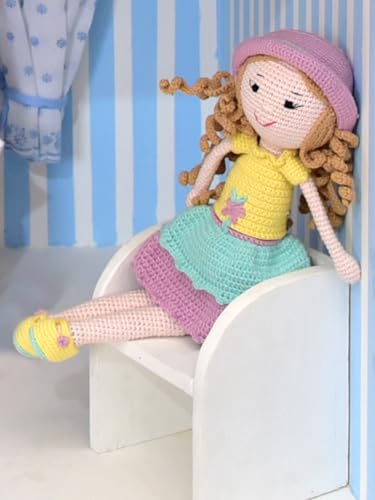 Image of Happy Threads Handmade Crochet Doll - Cecilia | Amigurumi Toys for Girls & Boys | Soft Doll for Kids | Ideal Crochet Soft Toys for Gifting & Nursery Decor, Eco-Friendly, BIS Certified (100% Cotton)