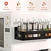 Sevenblue 4 Pack Strong Magnetic Spice Rack for Refrigerator, Multipurpose Magnetic Shelf for Fridge with 4 Hooks for kitchen and Bathroom Organization, Black #4