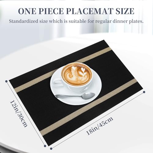 Deckaly PLACEMATS Set Of 6 Vinyl Plastic Woven Place Mats thumb #1