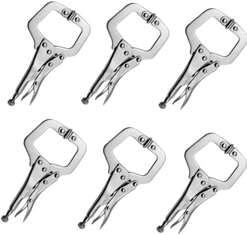 6 Inch C Clamp Locking, 6Pcs Heavy Duty Welding Clamps Pliers Set...