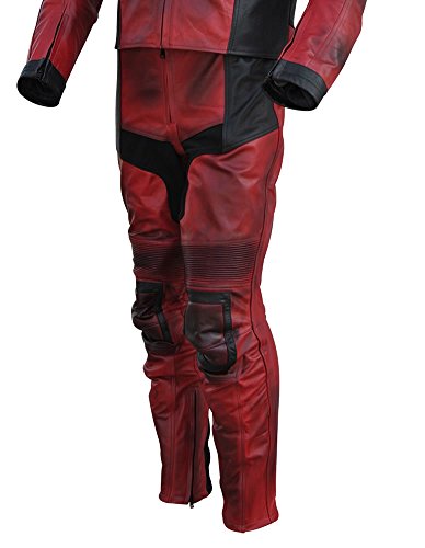 Classyak Men's Real Leather Motorycle Pants with Knee Protector2