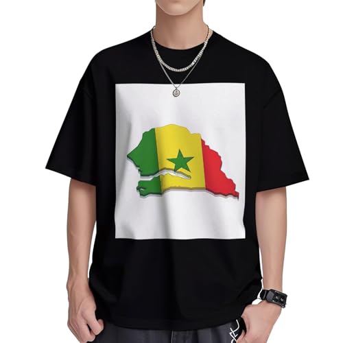 T-shirt Sénégal en coton fini les hauts inconfortables en été
