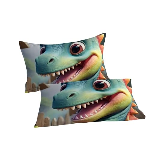 Housse de couette dinosaure imprimé 3D microfibre lit double - 7