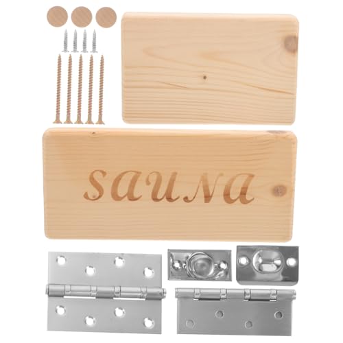 POPETPOP 1Set Wooden Door Handle for Sauna and Steam Durable Rustic Replacement Handles Elegant Design for Spa Accessories Easy to Clean and Maintain
