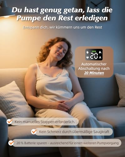 KISSBOBO K5 Milchpumpe Elektrisch Doppel,4 Modi und 19 Stufen,320mmHg Starke Saugleistung elektrische milchpumpe freihändig,Schmerzfreie elektrisch tragbar(Beige 2 Stück)