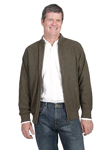 Men's 21st Century Zip Up Cardigan Lightweight Luxury with Exceptional Warmth in 100% Alpaca Wool4
