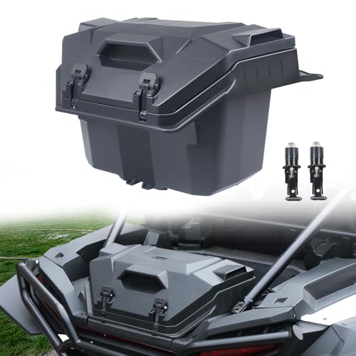 CUSAUTV 55QT Rear Cargo Box Compatible with 2024 2025 Polaris RZR XP 1000
