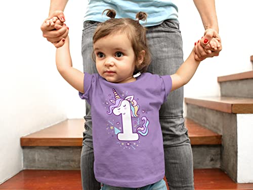Unicorn 1st Birthday Shirts for Toddler Girls Outfit 1 Year Old One First Shirt4