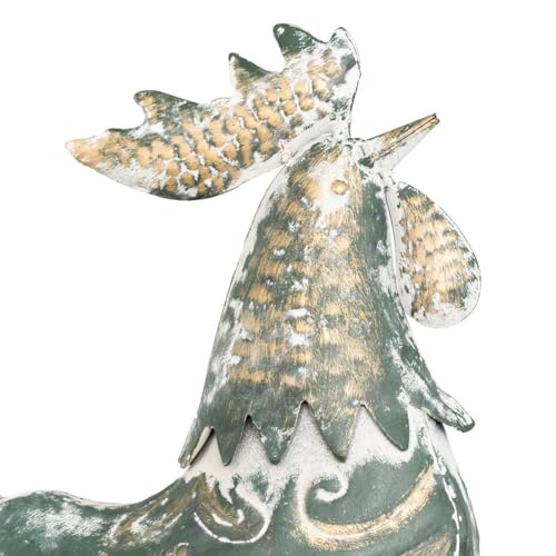 Coq déco Conor Atmosphera objet décoration maison statue métal 54 cm