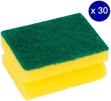 30 Adet Klasik Bulaşık Süngeri EKONOMİK Oluklu Brite Sünger Temizlik