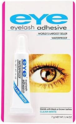 SHOUD Eyelash Glue for False Lashes Strip Eyelash Adhesive,Strong Hold Lash Glue,Waterproof Latex Free False Eyelashes Glue for Makeup, Blue, One-size