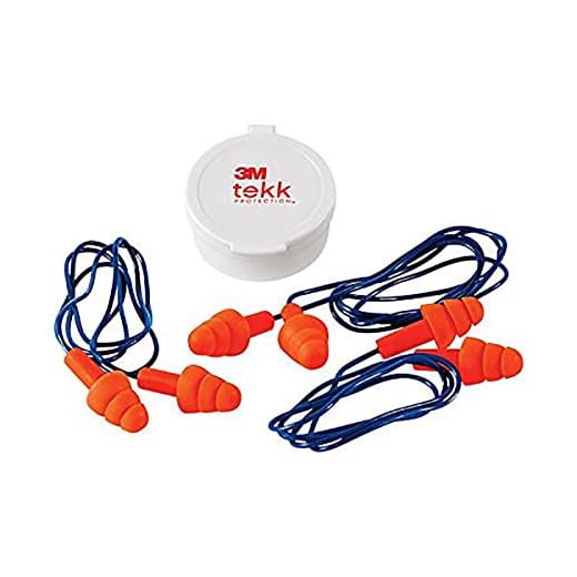 3M Corded Reusable Earplugs, 3-Pair with Case