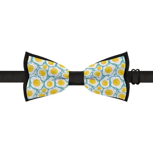 GoasNei Cute Egg Pattern Bow Tie for Men Adjustable Necktie Funny Tie Neck Ties for Weddings Party