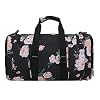 MOSISO Sports Duffel Peony Gym Bag with Shoe Compartment for Men/Women Dance Travel Weekender, Black