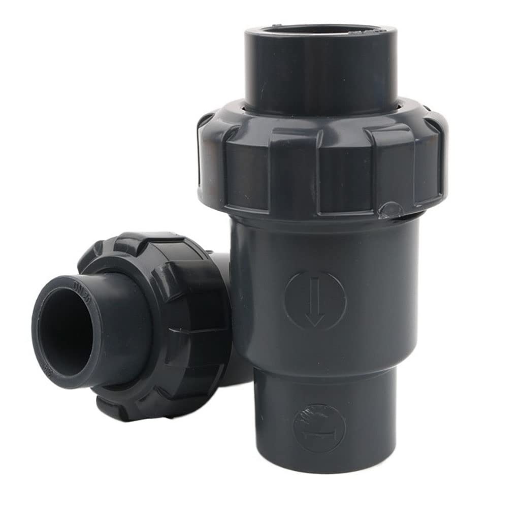 20 25 32 40 50mm Rückschlagventil, PVC Einweg-No-Retur-Ventil-Aquarium-Aquarium-Tankadapter, Gartenbewässerung Wasserrohrverbindungen, 1 Stücke (Size : I.D 50mm)