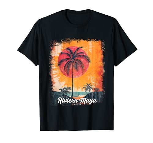 Riviera Maya México Vacation Tee Yucatán Vintage Beach Camiseta