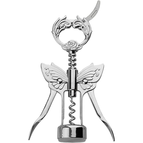 Glixoft Wine Bottle Opener with Foil Knife Butterfly Corkscrew Professional Beer Opener Metal Multifunctional Corkscrew for Waiters Bartenders