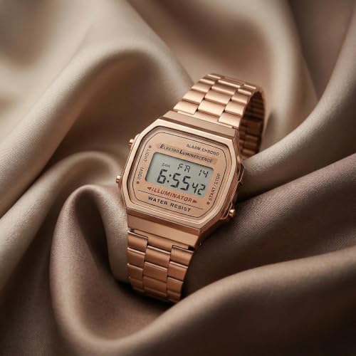 Image of MM MIKHAIL MOSKVIN Unisex Vintage A168WA Digital Dial Stainless Steel Band