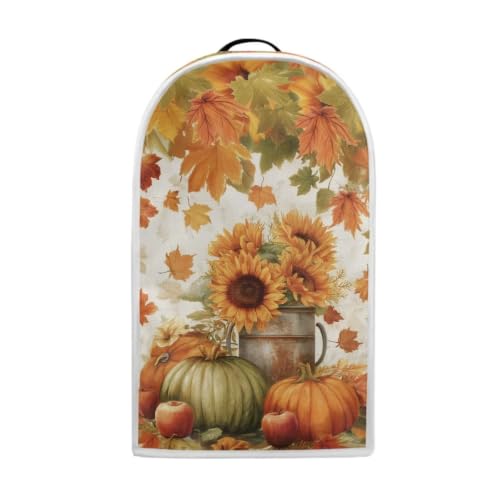 Image of Pumpkin Sunflower Processor Dust Cover, Small Appliance Covers for Kitchen Blender Washable Appliance Protector Stain Resistant Fall Decor Blender Storage Bag for Home Kitchen
