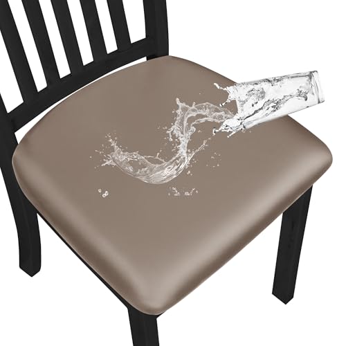 Easy-Going Waterproof PU Leather Seat Covers for Dining Room Chairs