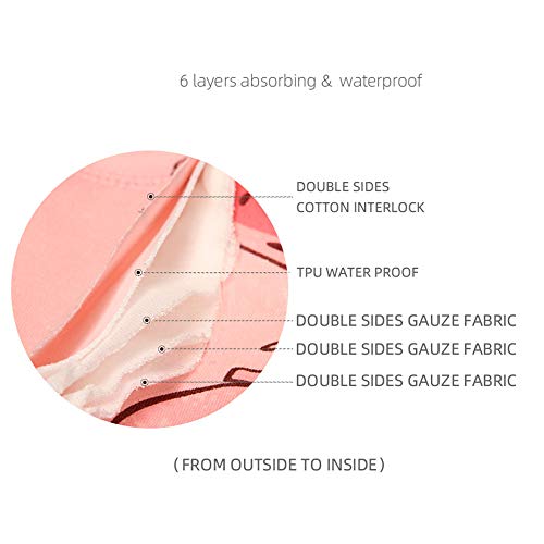 Joyo roy Soft Potty Training Pants 4 Packs Reusable Toddler Underwear Girls 5T 100% Cotton Absorbent Kid Confident Potty Training Underwear for Girls Waterproof Pee Pants with Potty Training Chart