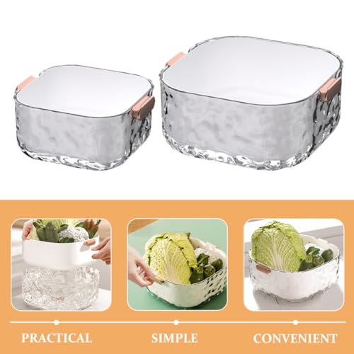 Canastas para lavar frutas y verduras doble capa 2 pcs miniatura 7