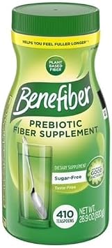 Prebiotic Fiber Supplement Powder for Digestive Health Benefiber Sugar-Free,Taste-Free, 28.9 Ounce