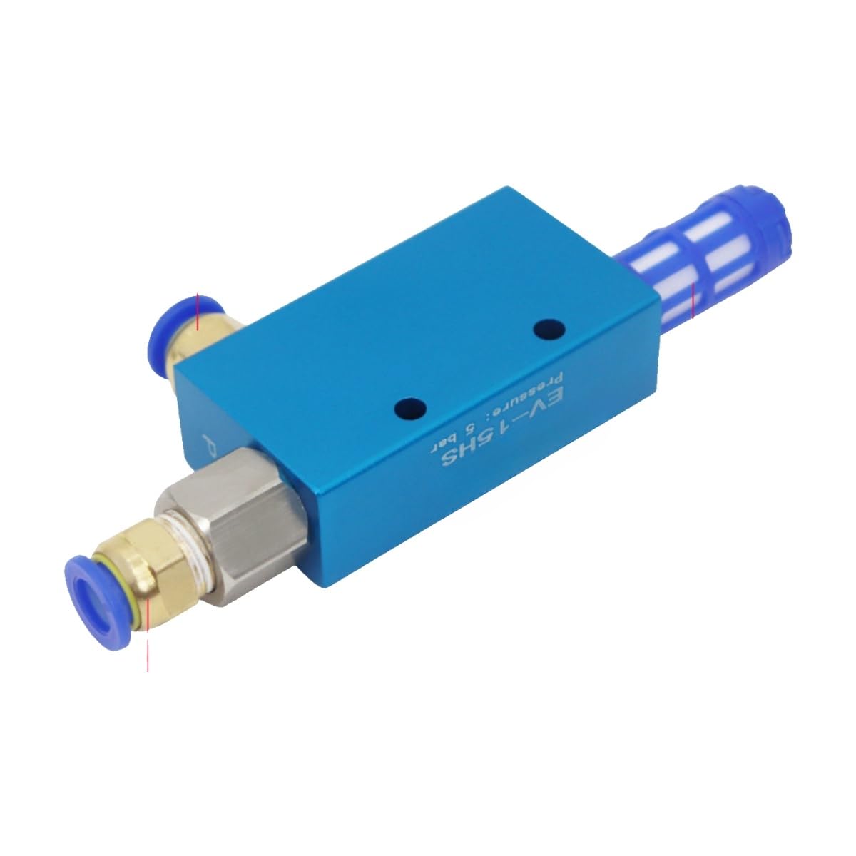 Shmkbdpf One Color 1 Pcs Vacuum Generator Pneumatic Negative Pressure Vacuum Valve Cv-10/15/20/25Hs Suction Cup Robot(Ev-15Hs (+10Mm Connector+Muffler))