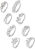 🌸MATERIAL DE ARO DE NARIZ Y PENDIENTES DAITH - Estas joyas de perforación de cartílago de hélice de Tragus están hechas de acero inoxidable 316L de alta calidad. Material seguro, puede estar seguro de que es inútil para la piel. Superficie lisa altamente pulida.